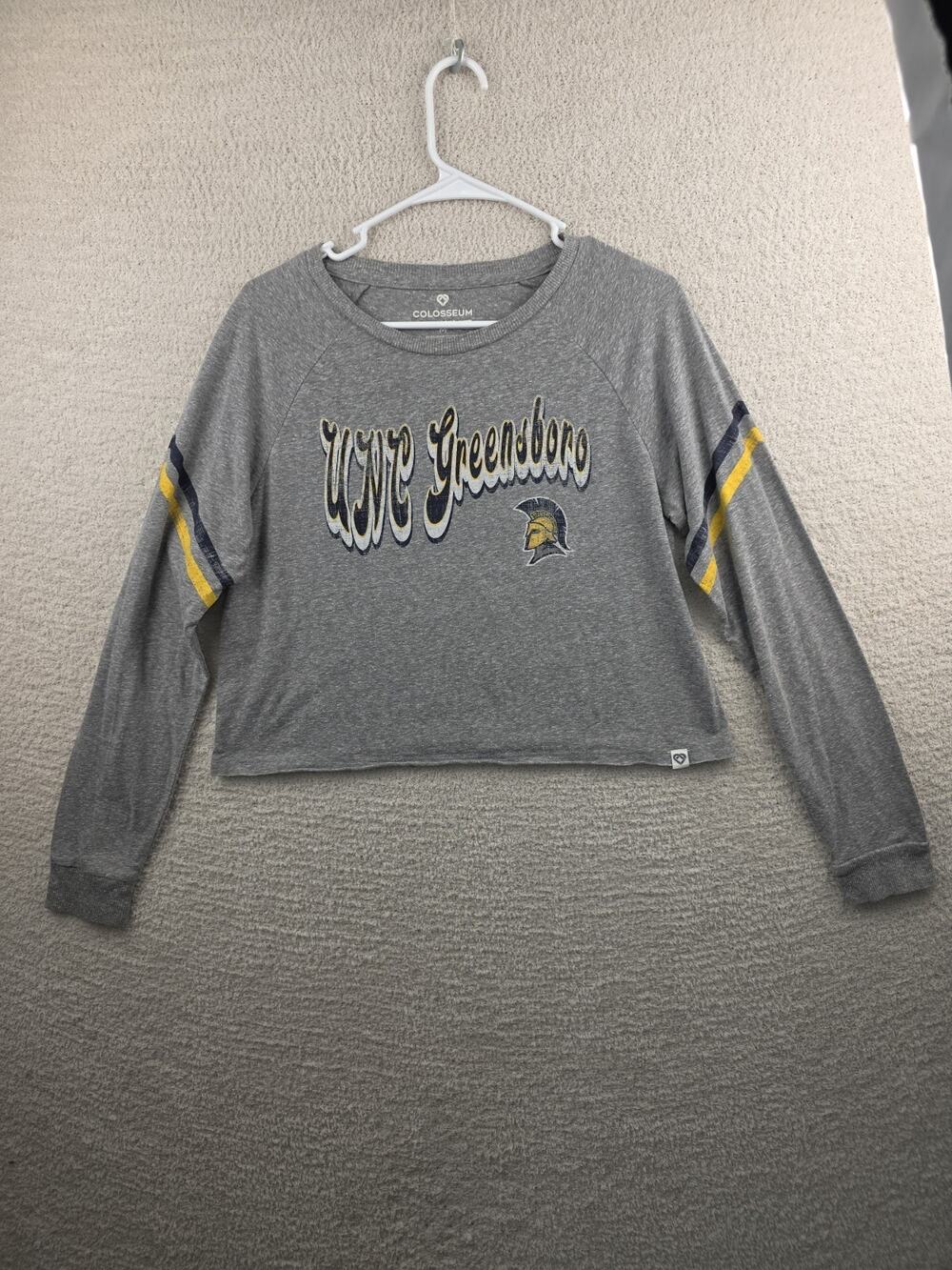 Colosseum Womens UNCG Greensboro Spartans Long Sleeve Crop Top Size Medium
